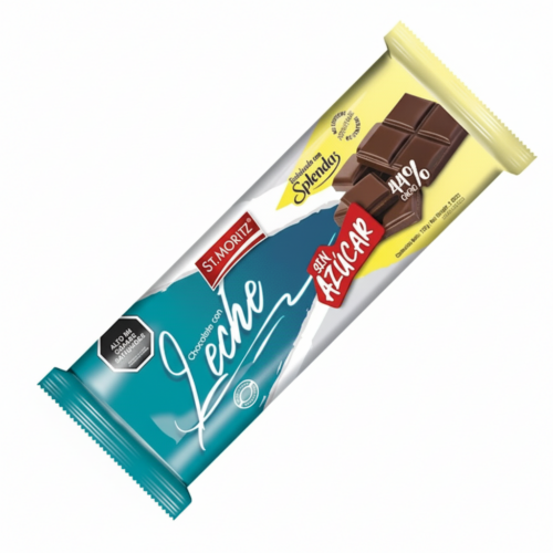 CHOCOLATE CON LECHE SIN AZUCAR EN TABLETA SPLENDA ST. MORITZ
