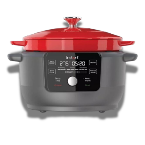 OLLA 5 EN 1 ELECTRICA INSTANT HIERRO COLADO ROJA