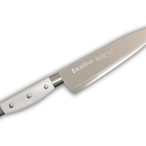 CUCHILLO PROFESIONAL 8" MANGO BLANCO EXCALIBUR