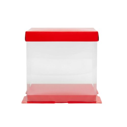 CAJA DE ACETATO ROJA