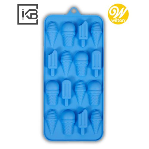 MOLDE DE SILICON HELADO AZUL WILTON