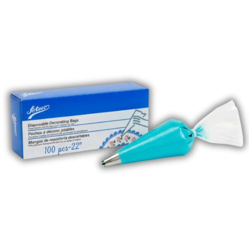 CAJA DE MANGAS DESECHABLES 22" 100UND ATECO