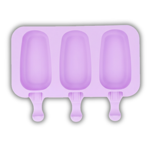 MOLDE PALETA DE SILICON LISA 3 CAVIDADES -40/230°C