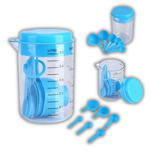 SET VASO, CUCHARA Y TAZA MEDIDORA AEC