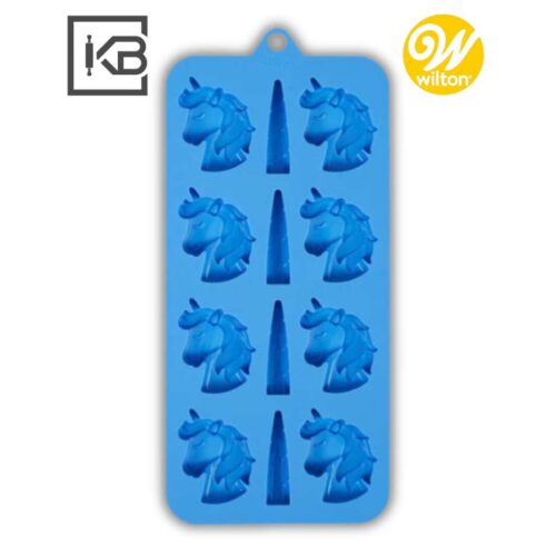 MOLDE DE SILICON UNICORNIO AZUL WILTON