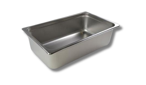 BANDEJA 1/4 ACERO INOXIDABLE 26.5X16X6.5CM CONTIHOME