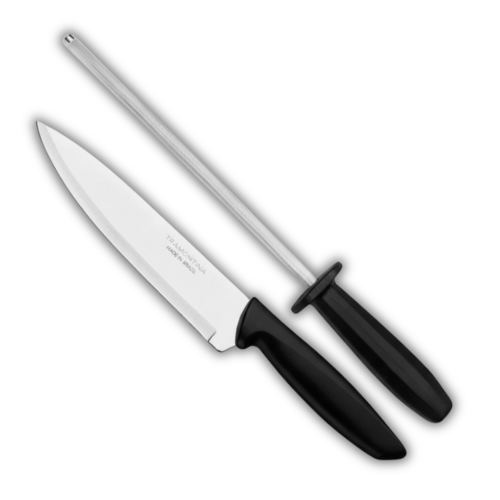 SET CUCHILLO 7" Y CHAIRA 8" TRAMONTINA