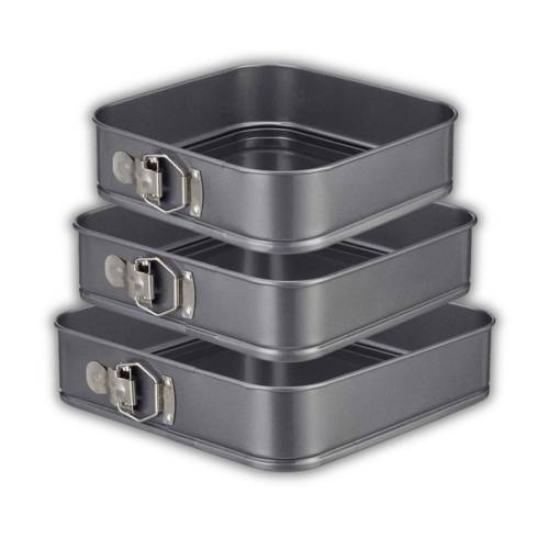 SET MOLDE DESMOLDABLE CUADRADO PEQ 3PC 18/20/22 AEC