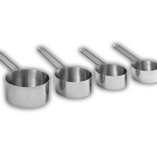 TAZAS MEDIDORAS DE ACERO 4PZ MEITAL