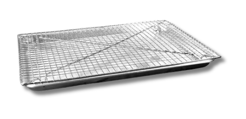 BANDEJA PANADERA PEQUEÑA + REJILLA 33X45CM ALUMWARE