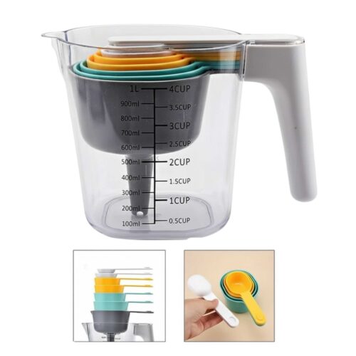 SET DE TAZAS MEDIDORAS CON JARRA 9UND EXCALIBUR