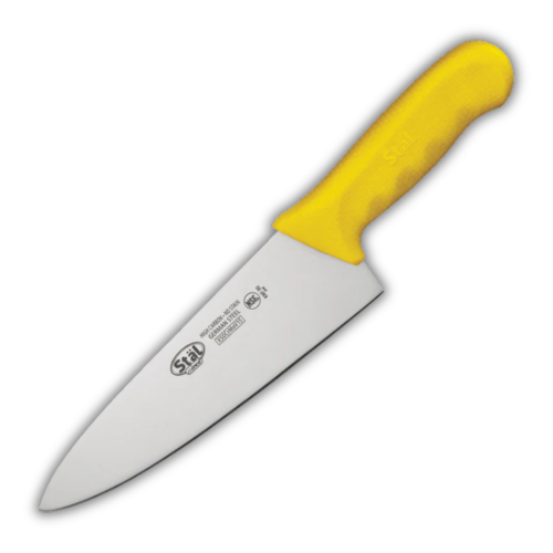 CUCHILLO 8" ACERO ALTO CARBONO MANGO AMARILLO WINCO