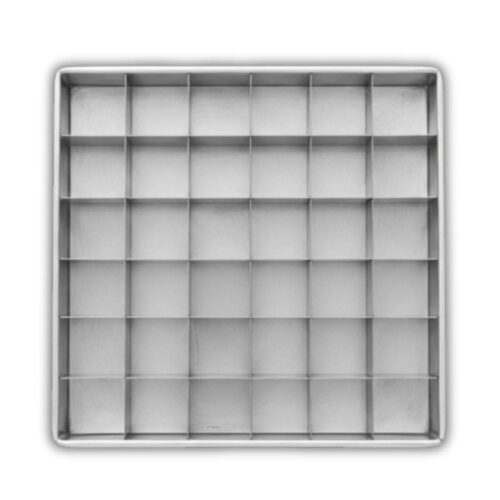 BANDEJA CORTADORA 20X20X2CM 36 BROWNIE 3CM MINI